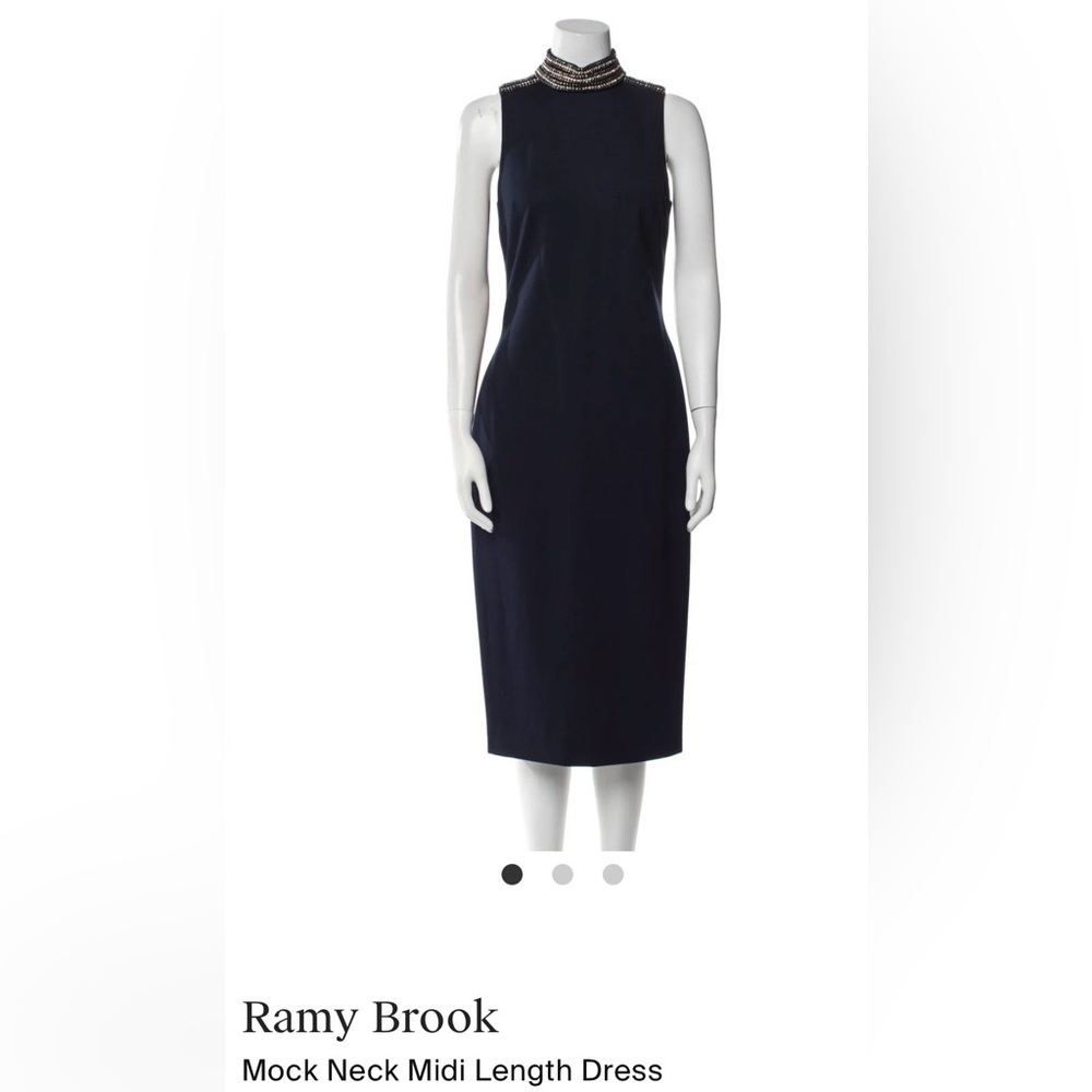 Ramy Brook Mock Neck Midi Length Dress